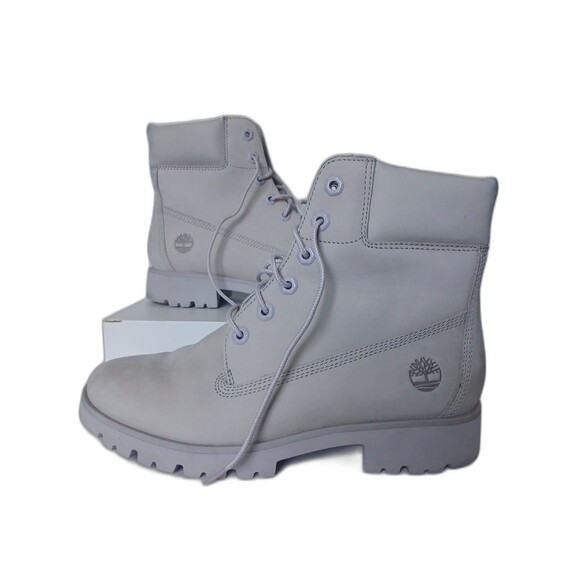 Timberland Shoes - Timberland Premium 6 Inch Boots LightGray Nubuck Women's Size 8.5 Waterproo Lace